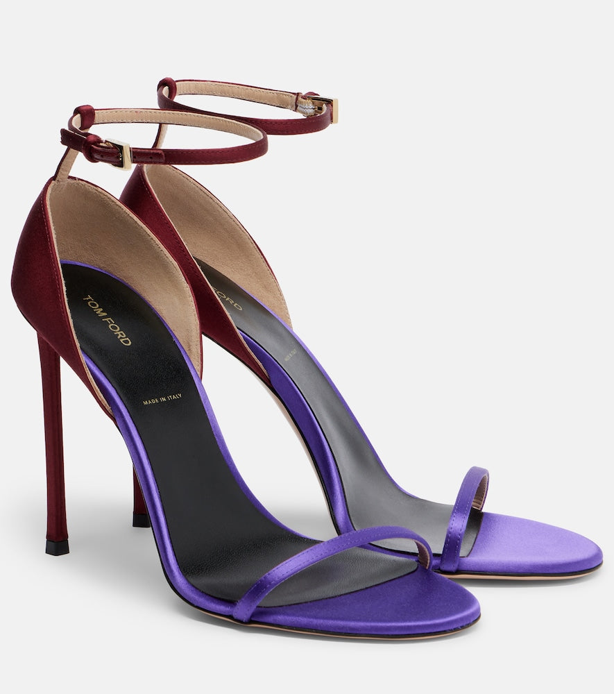 Tom Ford Vertigo satin sandals - Purple Heeled Sandals
