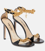 Tom Ford Zenith 105 chain-detail leather sandals