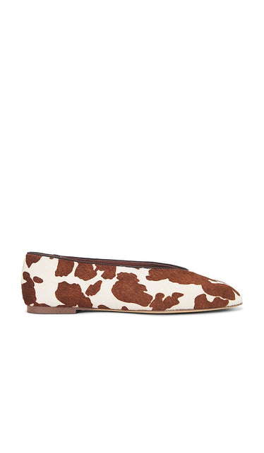 Tony Bianco Bayley Flat in Tan | Tan & Beige Pony Ballet Flats for Women