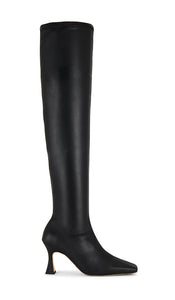Tony Bianco Fancy Over The Knee Boot in Black | Black Venezia Heeled Boots for Women
