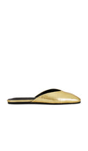 Tony Bianco Harry Flat in Metallic Gold | Gold Flat Slides for Women