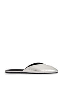 Tony Bianco Harry Flat in Metallic Silver | Silver Closed Toe Mules for Women
