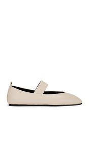 Tony Bianco Hawaii Flat in Cream | Vanilla Nappa Mary Jane Flats for Women