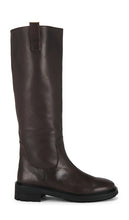Tony Bianco Hayes Boot in Chocolate | Chocolate Como Flat Boots for Women