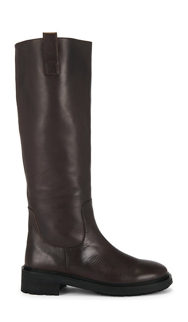 Tony Bianco Hayes Boot in Chocolate | Chocolate Como Flat Boots for Women