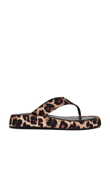 Tony Bianco Ives Sandal in Burgundy | Leopard Flip Flop Sandals for Women