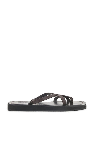 Tony Bianco Kissa Sandal in Chocolate | Choc Flat Sandals for Women
