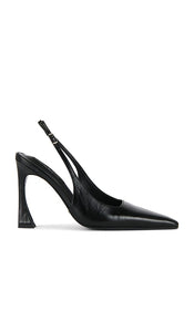 Tony Bianco Sassy Slingback Heel in Black | Black Crinkle Pump Heels for Women