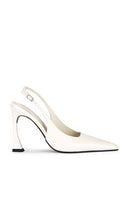Tony Bianco Sassy Slingback Pump in White | Dove Crinkle Pump Heels for Women