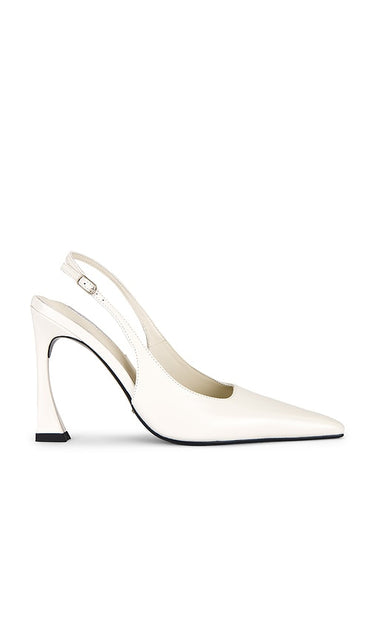 Tony Bianco Sassy Slingback Pump in White | Dove Crinkle Pump Heels for Women