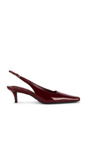 Tony Bianco Zaaki Slingback Pump in Burgundy | Bordeaux Patent Sling Back Heels for Women