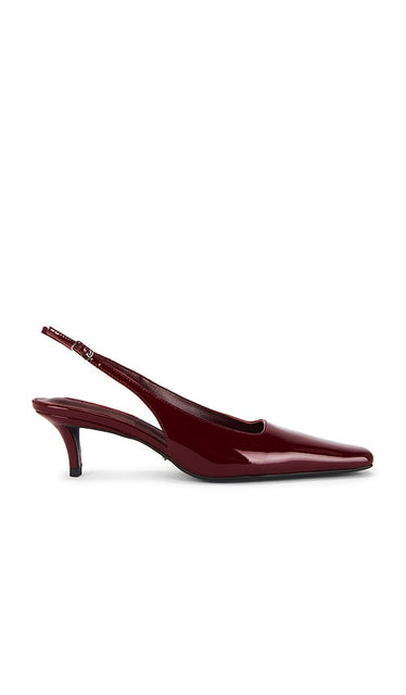 Tony Bianco Zaaki Slingback Pump in Burgundy | Bordeaux Patent Sling Back Heels for Women