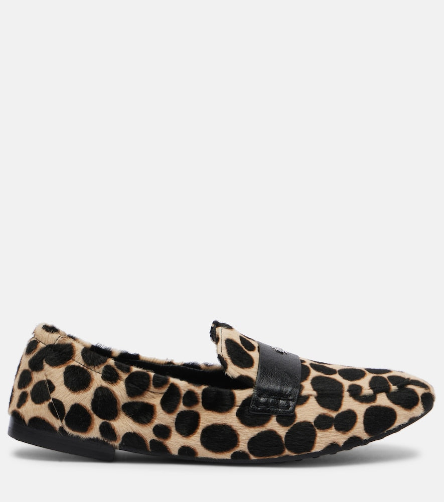 Tory Burch Ballet leopard-print calf hair loafers