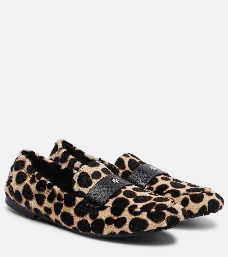 Tory Burch Ballet leopard-print calf hair loafers