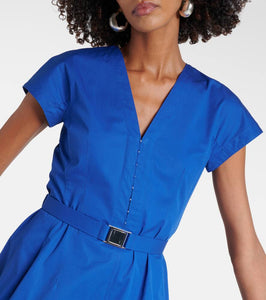 Tory Burch Belted cotton poplin midi dress
