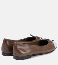 Tory Burch Cap-Toe leather ballet flats