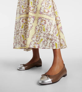 Tory Burch Cap-Toe leather ballet flats
