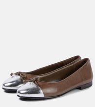 Tory Burch Cap-Toe leather ballet flats