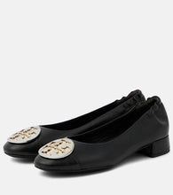 Tory Burch Claire logo leather ballet flats