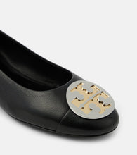 Tory Burch Claire logo leather ballet flats