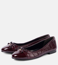 Tory Burch Croc-effect leather ballet flats