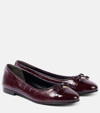 Tory Burch Croc-effect leather ballet flats