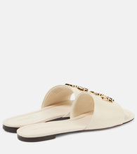 Tory Burch Eleanor T Monogram leather slides