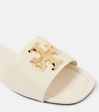 Tory Burch Eleanor T Monogram leather slides