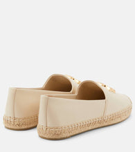 Tory Burch Eleanor logo leather espadrilles