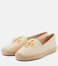 Tory Burch Eleanor logo leather espadrilles