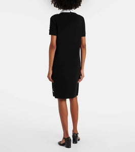 Tory Burch Embellished wool-blend midi dress