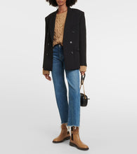 Tory Burch Embossed leather Chelsea boots