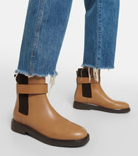 Tory Burch Embossed leather Chelsea boots