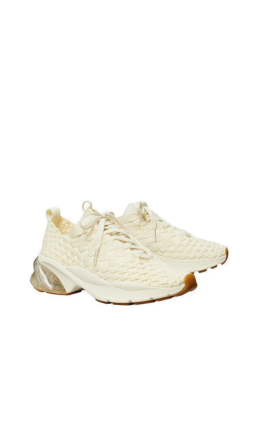 Tory Burch Good Luck Woven Sneaker in Ivory