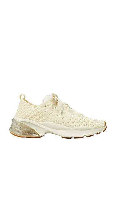 Tory Burch Good Luck Woven Sneaker in Ivory | New Ivory Lifestyle Sneakers for Women