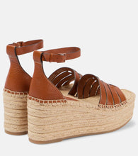 Tory Burch Ines leather espadrille wedges