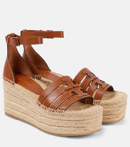 Tory Burch Ines leather espadrille wedges