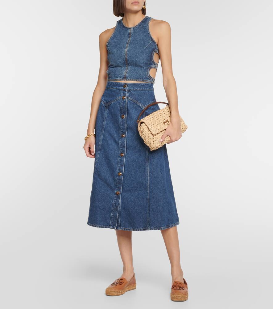 Tory Burch Ines leather platform espadrilles