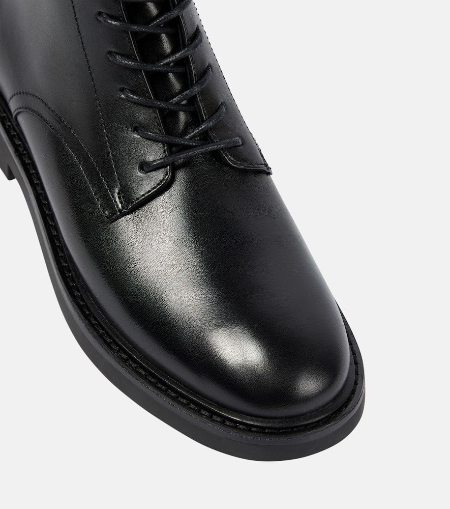 Tory Burch Leather combat boots