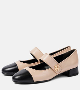 Tory Burch Logo leather Mary Jane pumps