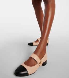 Tory Burch Logo leather Mary Jane pumps