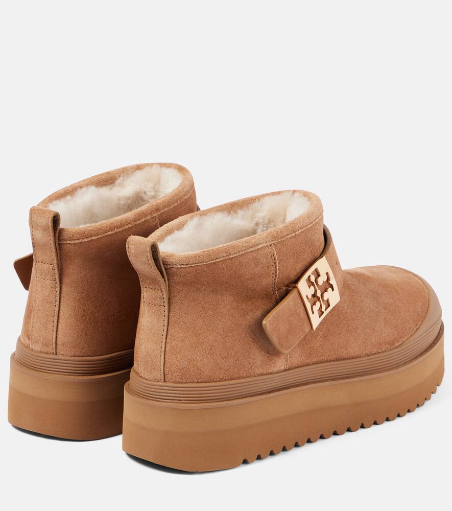 Tory Burch Mellow shearling-lined suede platform ankle boots