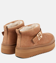 Tory Burch Mellow shearling-lined suede platform ankle boots