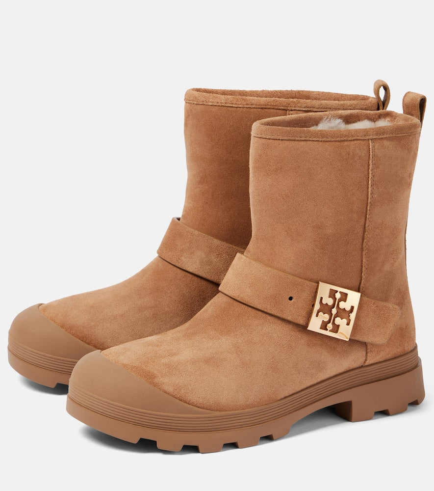 Tory Burch Mellow shearling-lined suede platform ankle boots