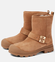 Tory Burch Mellow shearling-lined suede platform ankle boots