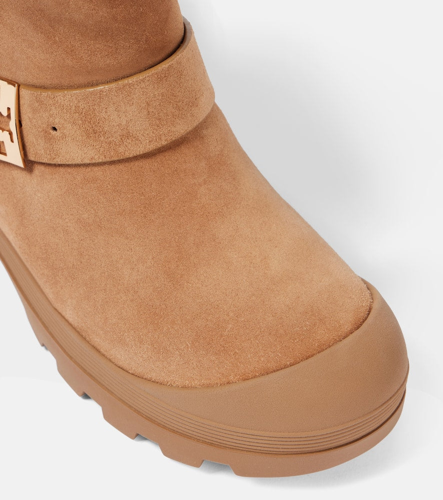 Tory Burch Mellow shearling-lined suede platform ankle boots
