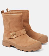 Tory Burch Mellow shearling-lined suede platform ankle boots