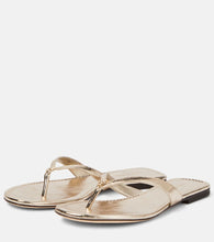 Tory Burch Metallic leather thong sandals
