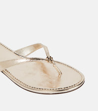 Tory Burch Metallic leather thong sandals