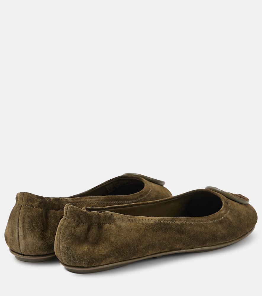 Tory Burch Minnie Travel suede ballet flats